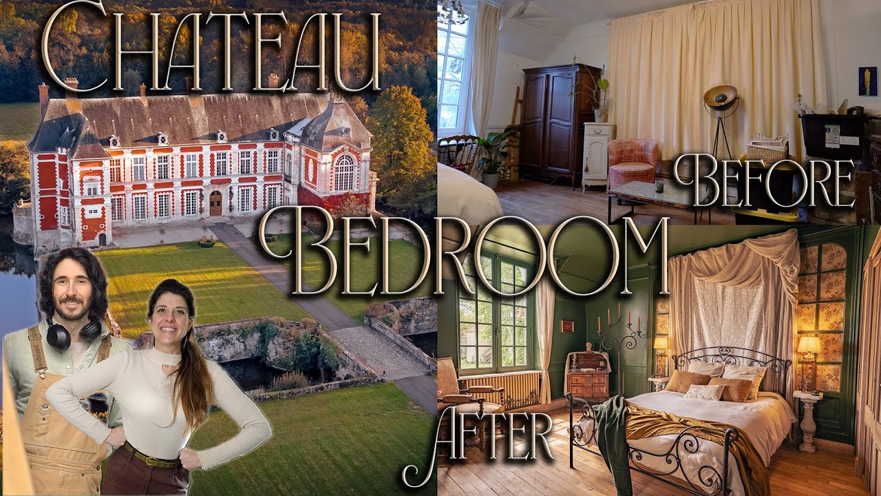 French Chateau Bedroom Renovation Before and After!