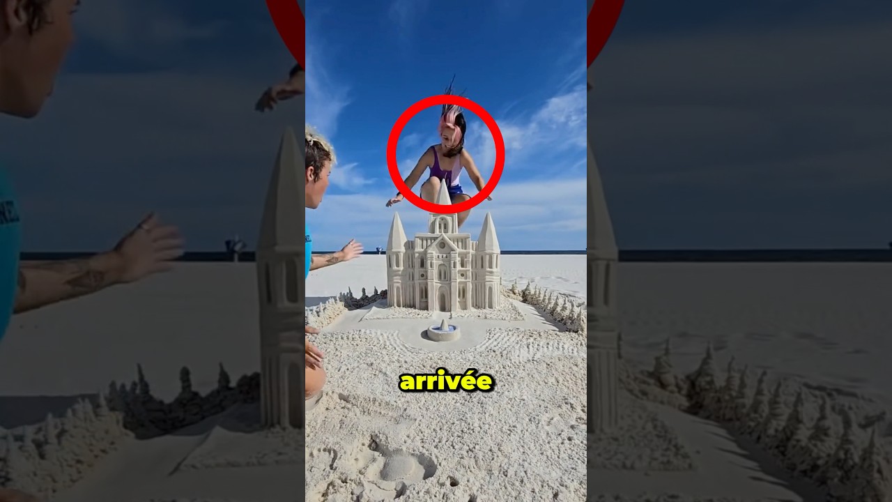 Cette fille a construit un incroyable château avec du sable 😮‼️