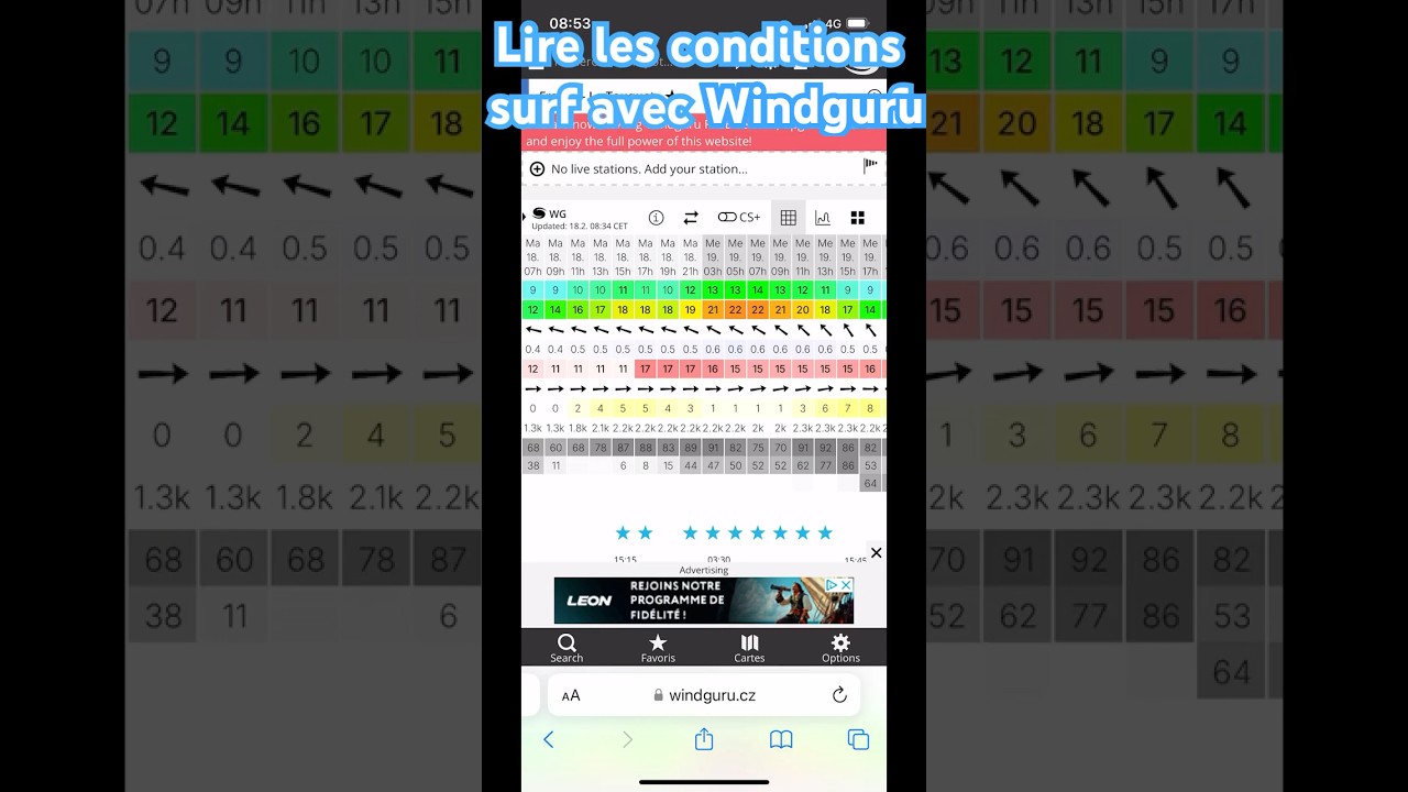 Savoir lire les prévisions surf avec Windguru.   #cotedopale #plage #opale #beach #surfreport #surf
